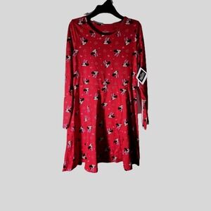 Disney Red Minnie Mouse Dress Valentine Hearts Girls Sz 10-12 Disney Vacation